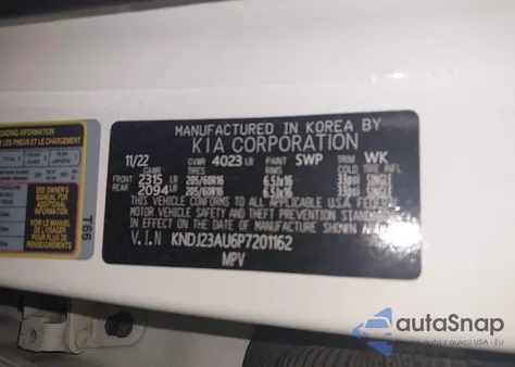 2023 Kia Soul Lx из США, поврежденный, VIN KNDJ23AU6P7201162